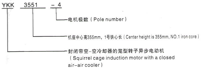 YKK系列(H355-1000)高压郫县三相异步电机西安泰富西玛电机型号说明